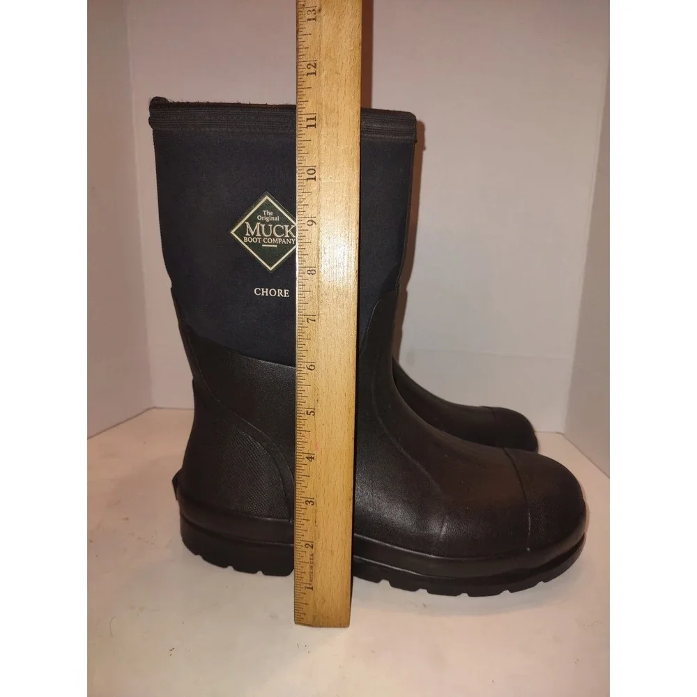 Muck Boot Company Chore Mid Work Boots Black Mens 7 Womens 8 Waterproof Rubber